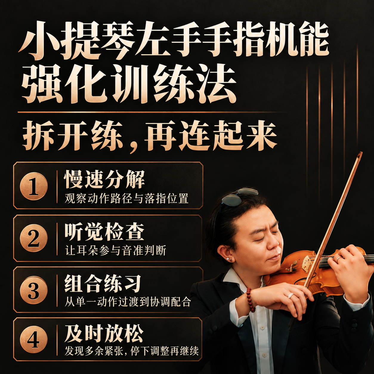 左手手指机能强化训练法 · 作品意境 / 练习方法